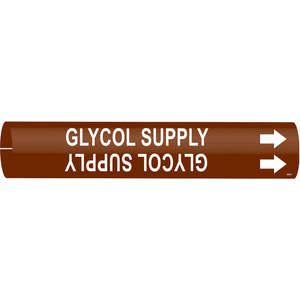 BRADY 4202-C Pipe Marker Glycol Supply | AF8CPG 24VJ32