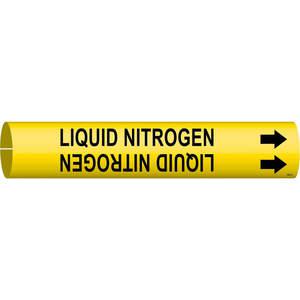 BRADY 4227-D Pipe Marker Liquid Nitrogen Yellow 4 To 6 In | AF4PAG 9DZJ0