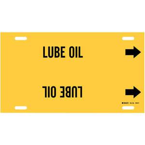 BRADY 4244-G Pipe Marker Lube Oil Yellow 8 To 9-7/8 In | AE4KZE 5LFW2