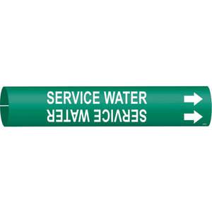 BRADY 4270-D Pipe Marker Service Water Green 4 To 6 In | AF3TQW 8CVU0