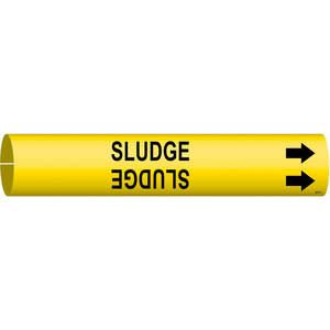 BRADY 4273-D Pipe Marker Sludge Yellow 4 To 6 In | AF6CQW 9WT13