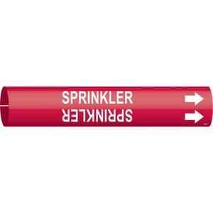 BRADY 4277-C Pipe Marker Sprinkler R 2-1/2 To 3-7/8 In | AF4VEC 9LDA9