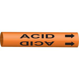 BRADY 4289-G Pipe Marker Acid Orange 8 To 9-7/8 In | AE4KZL 5LFW8