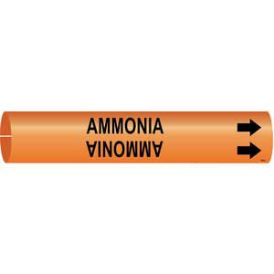 BRADY 4290-B Pipe Marker Ammonia Orange 1-1/2 To 2-3/8 In | AE3ZQF 5GYC3