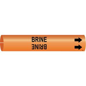 BRADY 4304-C Pipe Marker Brine Orange 2-1/2 To 3-7/8 In | AE4KGX 5LEC4