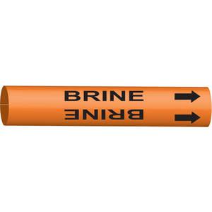 BRADY 4304-F Pipe Marker Brine Orange 6 To 7-7/8 In | AE4LAH 5LFY8