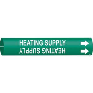 BRADY 4326-D Pipe Marker Heating Supply Green 4 To 6 In | AE4KHR 5LEE3