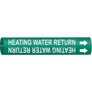 BRADY 4327-D Pipe Marker Heating Water Return 4 To 6 In | AE4KHU 5LEE5