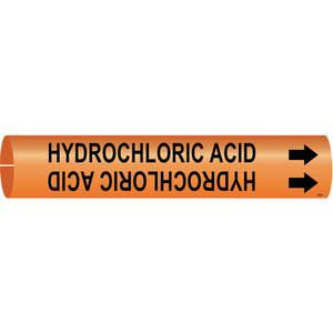 BRADY 4339-A Pipe Marker Hydrochloric Acid 3/4 To 1-3/8in | AE3ZRW 5GYG0
