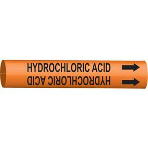 BRADY 4339-G Pipe Marker Hydrochloric Acid 8 To 9-7/8 In | AE4LER 5LGF6