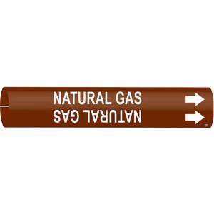 BRADY 4349-D Pipe Marker Natural Gas Brown 4 To 6 In | AC9JCX 3GUH1