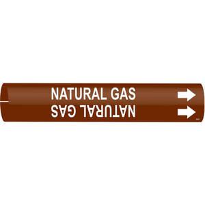 BRADY 4349-B Pipe Marker Natural Gas 1-1/2 To 2-3/8 In | AC9JCD 3GUE8