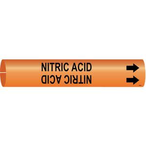 BRADY 4350-B Pipe Marker Nitric Acid | AF8CRY 24VJ94