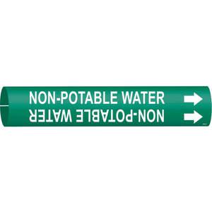 BRADY 4351-D Rohrmarkierer für nicht trinkbares Wasser, grün, 4 bis 6 Zoll | AC9JCY 3GUH2