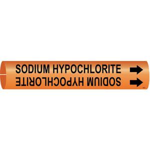 BRADY 4362-A Pipe Marker Sodium Hypochlorite 3/4 To 1-3/8 | AE3ZTE 5GYG8