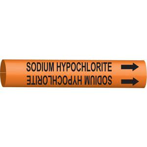 BRADY 4362-G Pipe Marker Sodium Hypochlorite 8 To 9-7/8in | AE4LFK 5LGH4