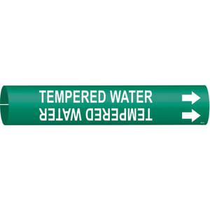 BRADY 4371-C Pipe Marker Tempered Water 2-1/2 To 3-7/8 In | AE4KJK 5LEG0