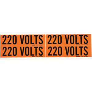 BRADY 44207 Spannungskarte 4 Markierungen 220 Volt | AE9AHR 6GX45