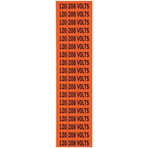 BRADY 44359 Voltage Card 18 Marker 120/208 Volts | AE9AJY 6GX94