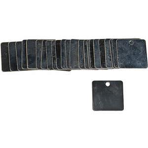 BRADY 44401 Black Tag 1-1/2 x 1-1/2 Zoll Stahl-Edelstahl-Quadrat – Packung mit 25 Stück | AA7HHK 15Y750