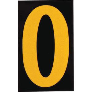 BRADY 5905-O Reflective Numbers And Letters O - Pack Of 25 | AA6TKA 14V830