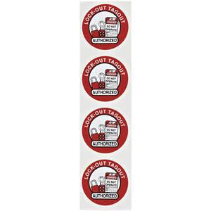 BRADY 50193 Hard Hat Label Black Red/white Pack Of 4 | AA7GVQ 15Y471