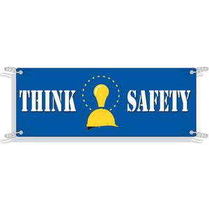 BRADY 50902 Banner 42 x 120 Think Safety | AE2RZC 4ZG96