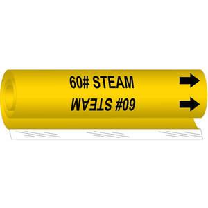BRADY 5609-II Pipe Marker 60# Steam Y 2-1/2 To 7-7/8 In | AA6MMW 14H745