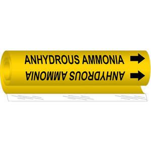 BRADY 5631-O Pipe Marker Anhydrous Ammonia 1/2 To 1-3/8in | AA6MNH 14H756