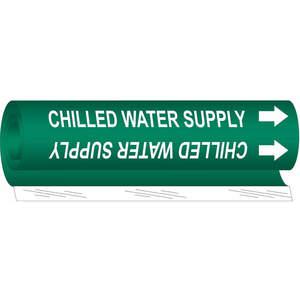 BRADY 5648-II Pipe Marker Chilled Water Supply Green | AA6MPQ 14H786