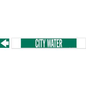 BRADY 5655-HPHV Rohrmarkierer City Water Green 8 Zoll oder größer | AA6MPT 14H788