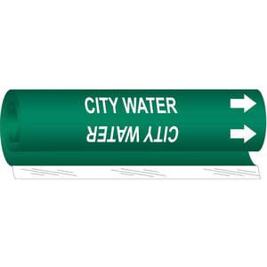 BRADY 5655-I Rohrmarkierer City Water Green 1-1/2 bis 2-3/8 Zoll | AA6MPU 14H789