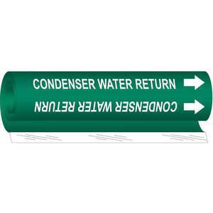 BRADY 5665-II Pipe Marker Condenser Water Return Green | AA6MQV 14H814