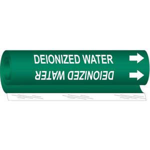 BRADY 5671-O Pipe Marker Deionized Water | AF8BMN 24VC37