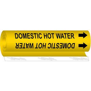BRADY 5675-I Pipe Marker Domestic Hot Water 1-1/2 To 2-3/8 | AA6MRL 14H829