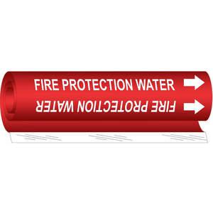 BRADY 5689-I Pipe Marker Fire Protection Water Red | AA6MTE 14H846