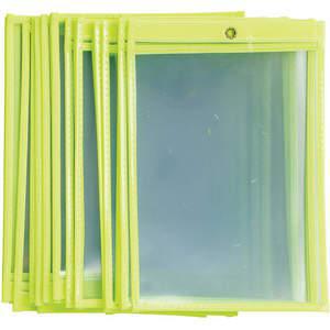 BRADY 56944 Shop-Umschlag, 9 x 6 Zoll, fluoreszierender gelber Kunststoff, 25er-Packung | AA7HHZ 15Y764