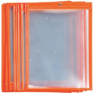 BRADY 56946 Shop-Umschlag 12 x 9 Zoll fluoreszierender orangefarbener Kunststoff – Packung mit 25 Stück | AA7HJB 15Y766