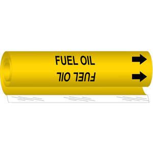 BRADY 5695-II Pipe Marker Fuel Oil Y 2-1/2 To 7-7/8 In | AA6MTW 14H861
