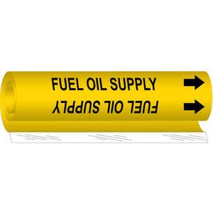 BRADY 5697-II Pipe Marker Fuel Oil Supply 2-1/2 To 7-7/8in | AA6MUE 14H869