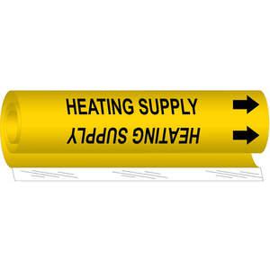 BRADY 5701-I Pipe Marker Heating Supply 1-1/2 To 2-3/8 In | AA6MUM 14H876