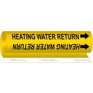 BRADY 5702-II Pipe Marker Heating Water Return Yellow | AA6MUT 14H881