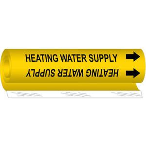 BRADY 5703-I Pipe Marker Heating Water Supply Yellow | AA6MUW 14H884