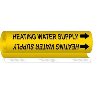 BRADY 5703-II Pipe Marker Heating Water Supply Yellow | AA6MUX 14H885
