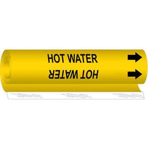 BRADY 5707-I Pipe Marker Hot Water Y 1-1/2 To 2-3/8 In | AA6MVE 14H892