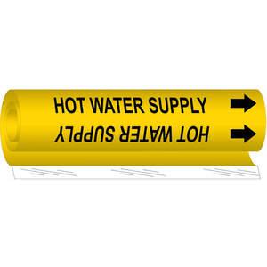 BRADY 5709-O Pipe Marker Hot Water Supply | AF8BNQ 24VC63