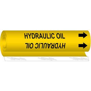 BRADY 5711-O Pipe Marker Hydraulic Oil Y 1/2 To 1-3/8 In | AA6MVK 14H897