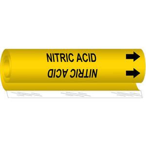 BRADY 5727-O Pipe Marker Nitric Acid Y 1/2 To 1-3/8 In | AA6MWV 14H930