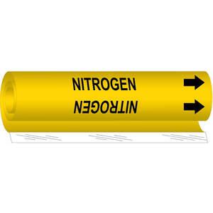 BRADY 5729-O Pipe Marker Nitrogen Yellow 1/2 To 1-3/8 In | AA6MXD 14H938