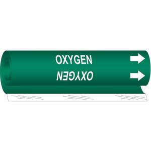 BRADY 5735-II Pipe Marker Oxygen | AF8BZF 24VF01